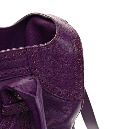 Balenciaga Agneau Classic Silver Hardware Riva Velo Purple 17 of 19