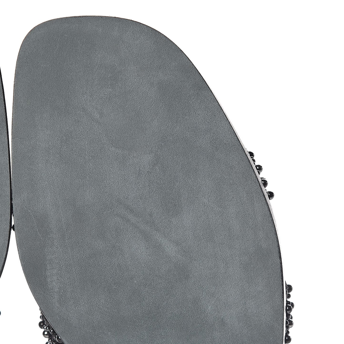 Goatskin Crystal Oran Sandals 42 Black