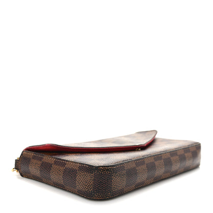 Louis Vuitton Damier Ebene Pochette Felicie Chain Wallet 5 of 18