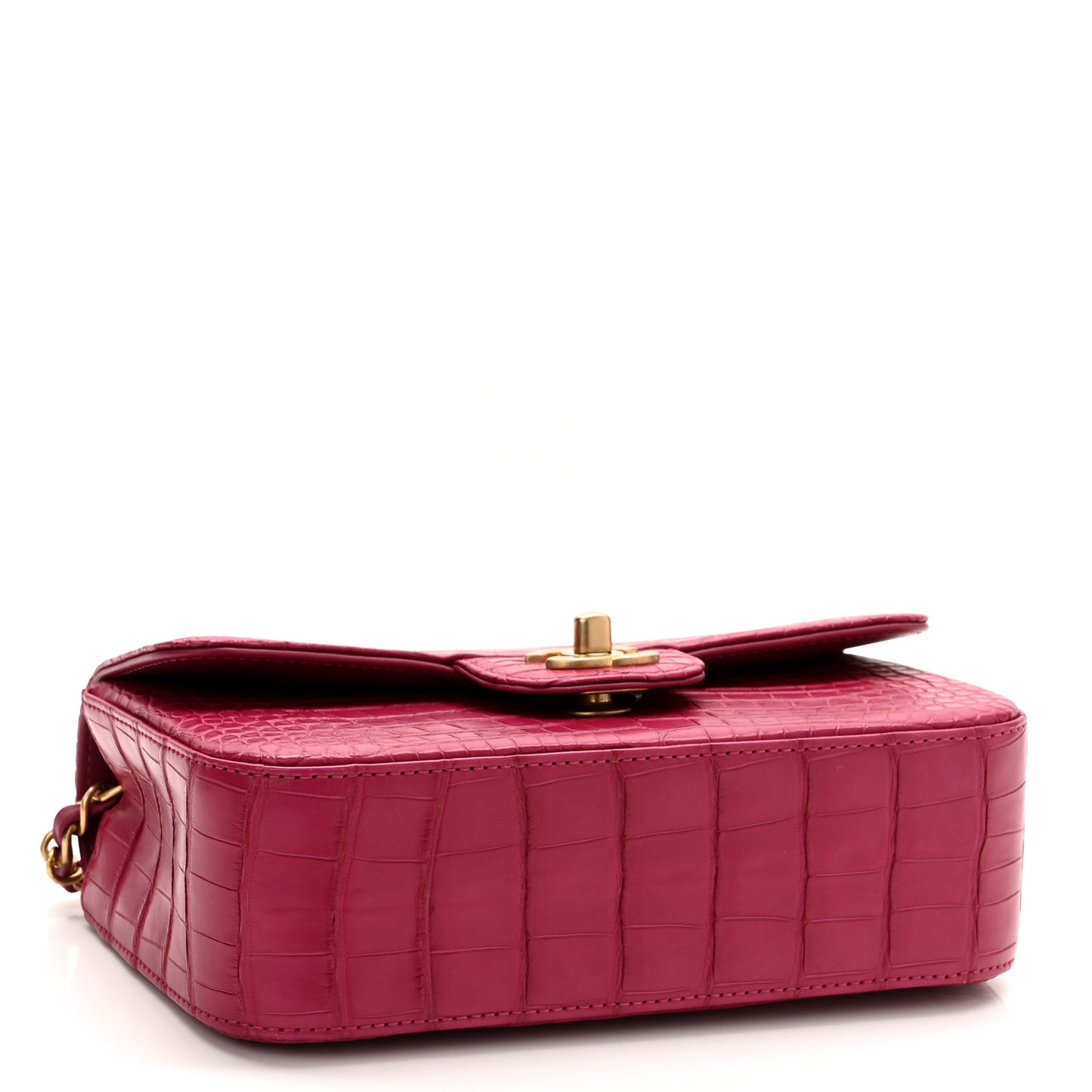 Matte Alligator Mini Flap Pink