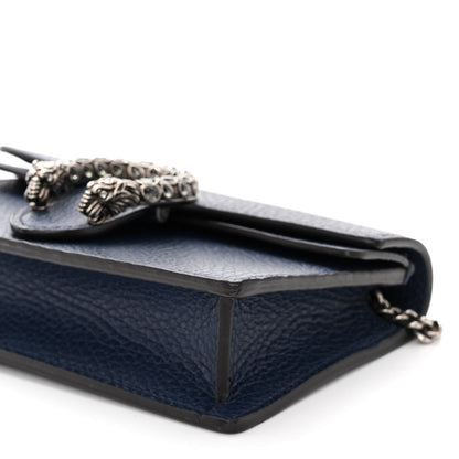 Gucci Dollar Calfskin Crystal Super Mini Dionysus Shoulder Bag Blue Agata Black Diamond 9 of 9