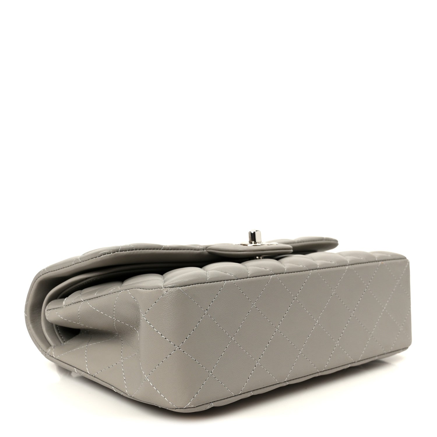 Chanel Lambskin Quilted Small Double Flap Grey 4 of 11