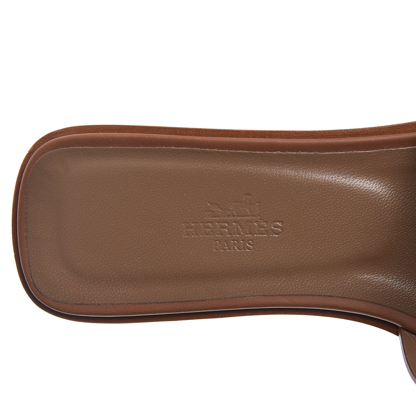 Calfskin Pique Oran Sandals 36 Brun Pallisandre