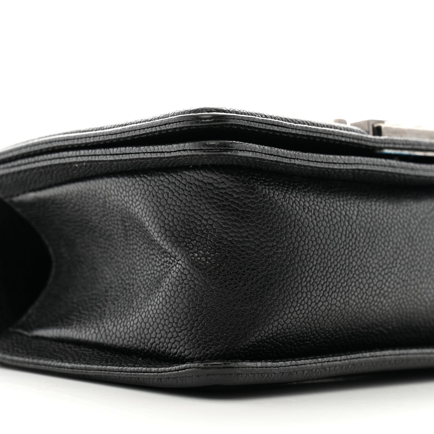 Caviar Quilted Small Boy Flap Black