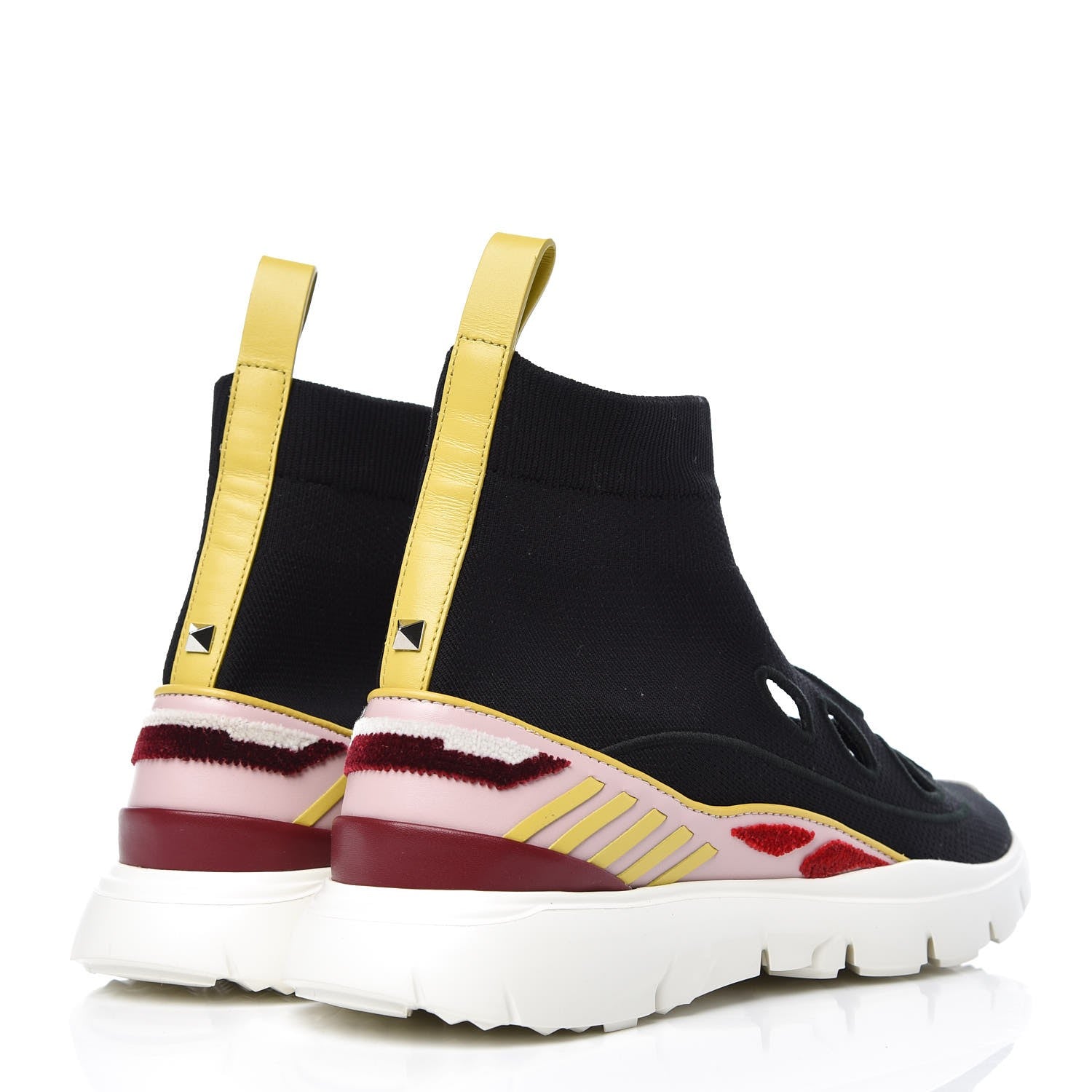Valentino Garavani Body Tech Knit Sock High Top Sneakers 37.5 Black 4 of 7