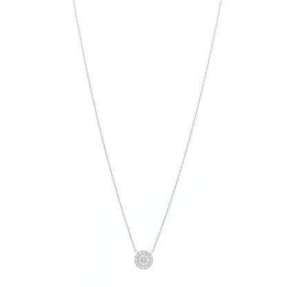 Graff 18K White Gold Diamond .64ctw Icon Round Pendant Necklace 1 of 6