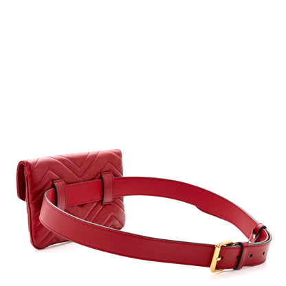 Gucci Azalea Calfskin Matelasse GG Marmont Multi Belt Bag 95 38 Romantic Cerise 4 of 21