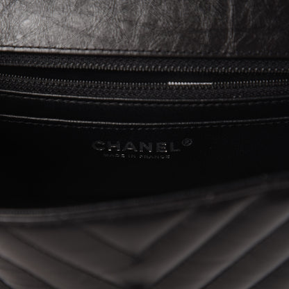 Chanel Aged Calfskin Chevron Quilted 2.55 Reissue Mini Flap So Black 8 of 11
