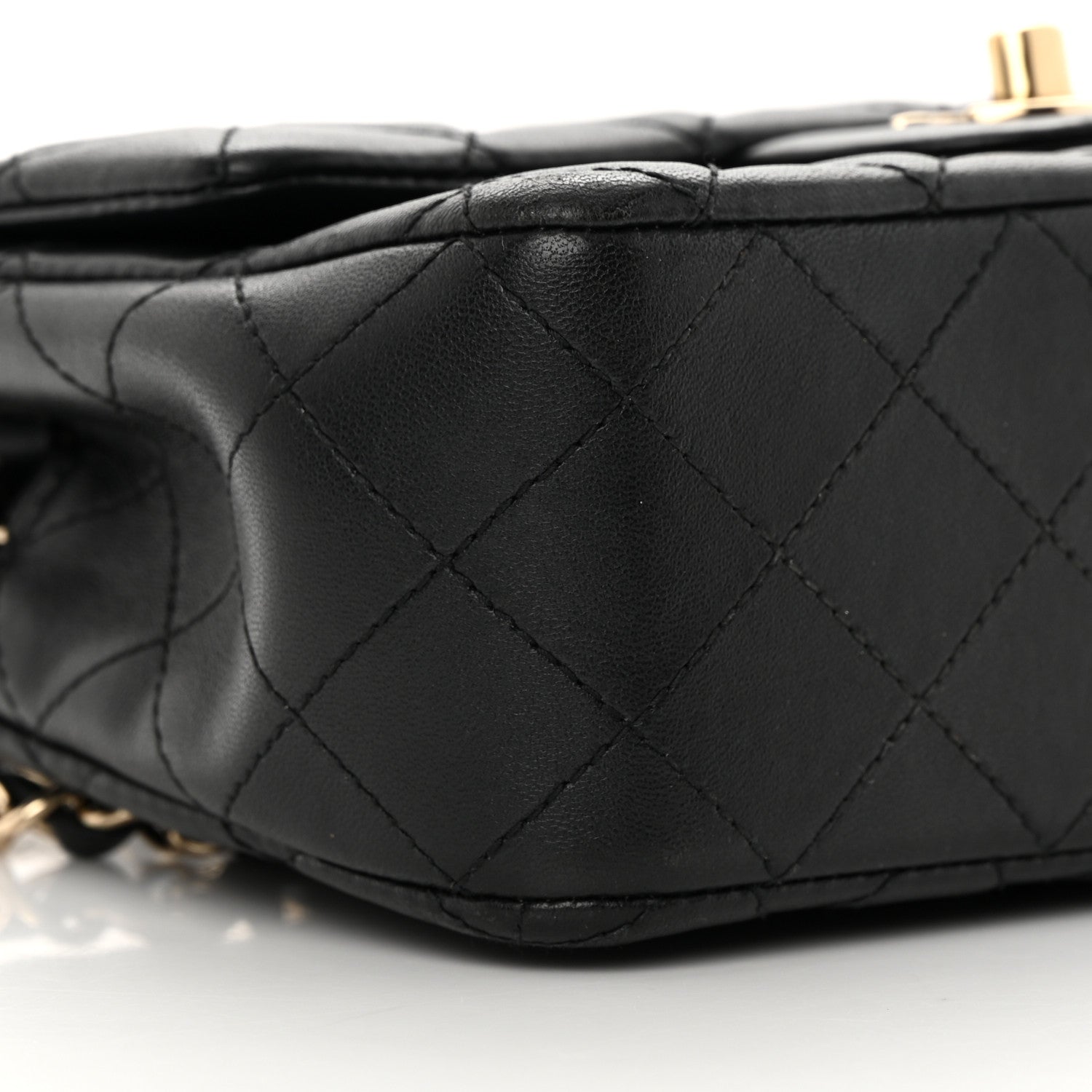Chanel Lambskin Quilted Mini Rectangular Flap Black 9 of 12