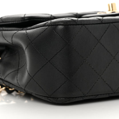 Chanel Lambskin Quilted Mini Rectangular Flap Black 9 of 12
