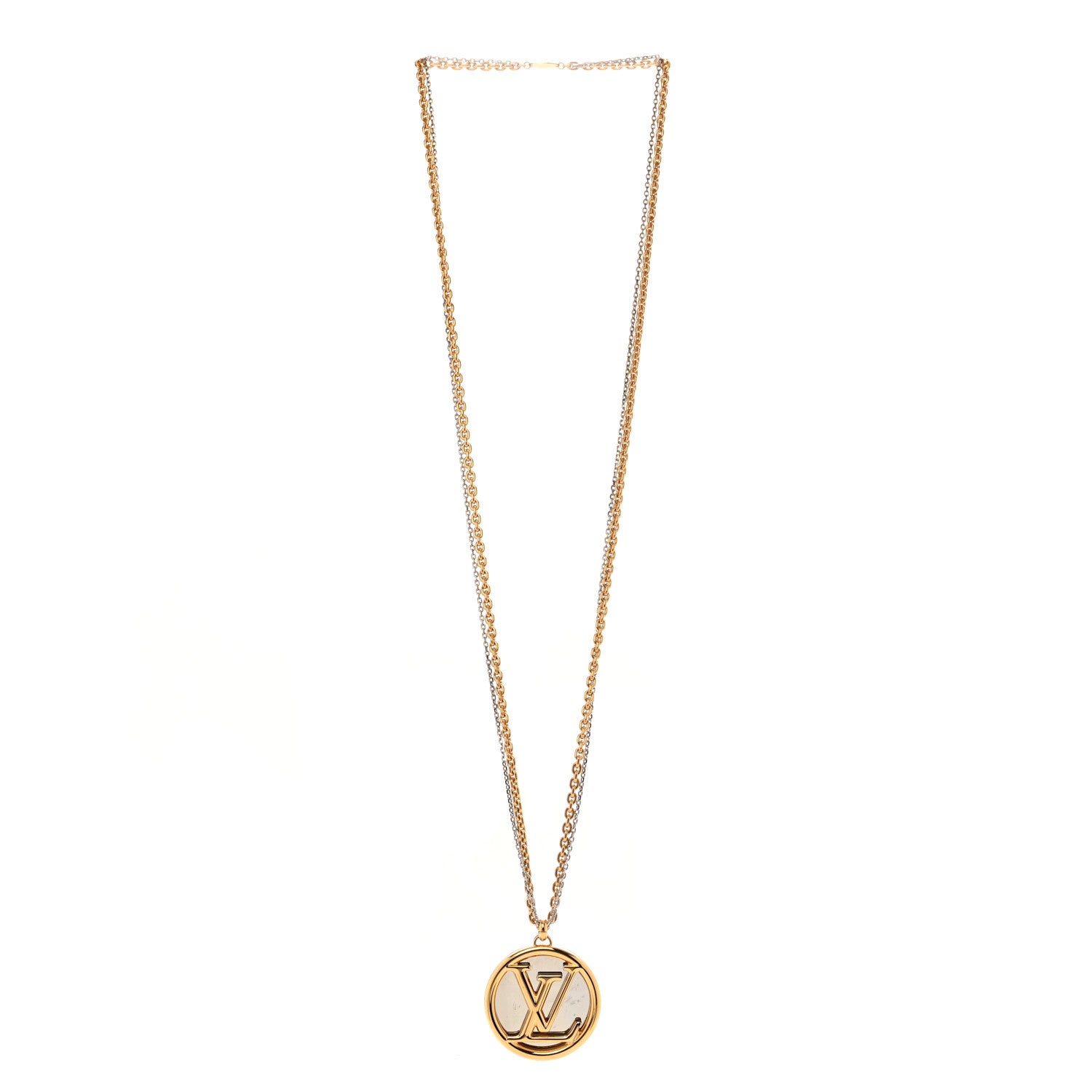 Louis Vuitton Louise Long Necklace Gold 3 of 7