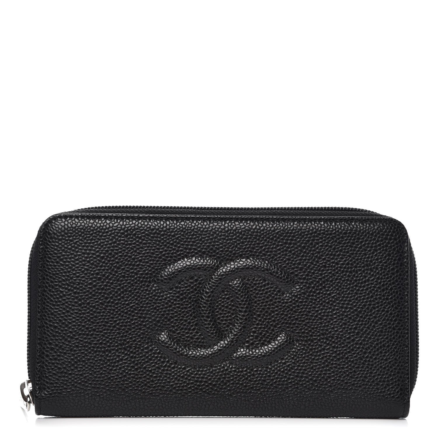 Chanel Caviar Large Timeless CC Zip Around Wallet Black 1 of 8