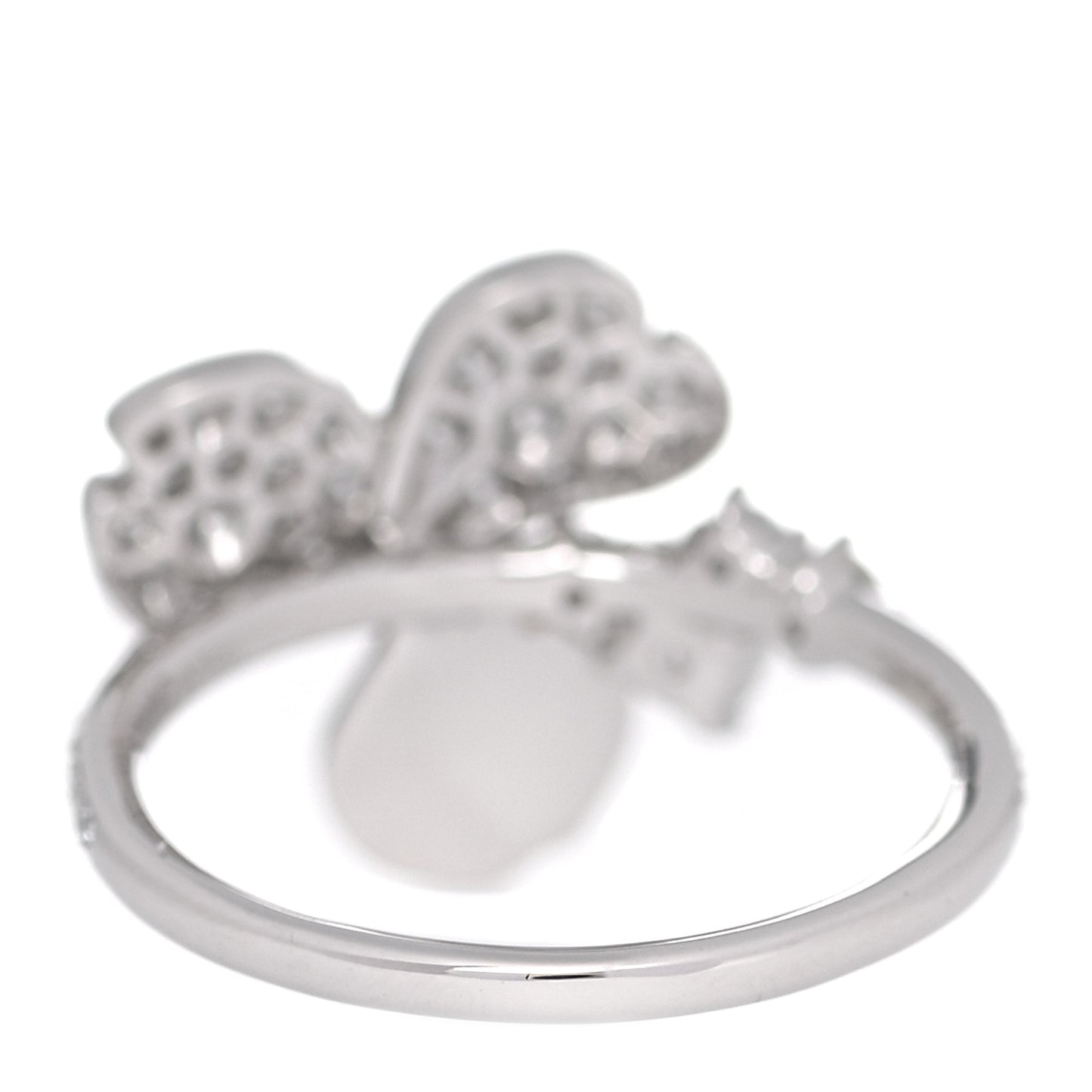 Platinum Diamond Paper Flowers Mixed Cluster Ring 52 6