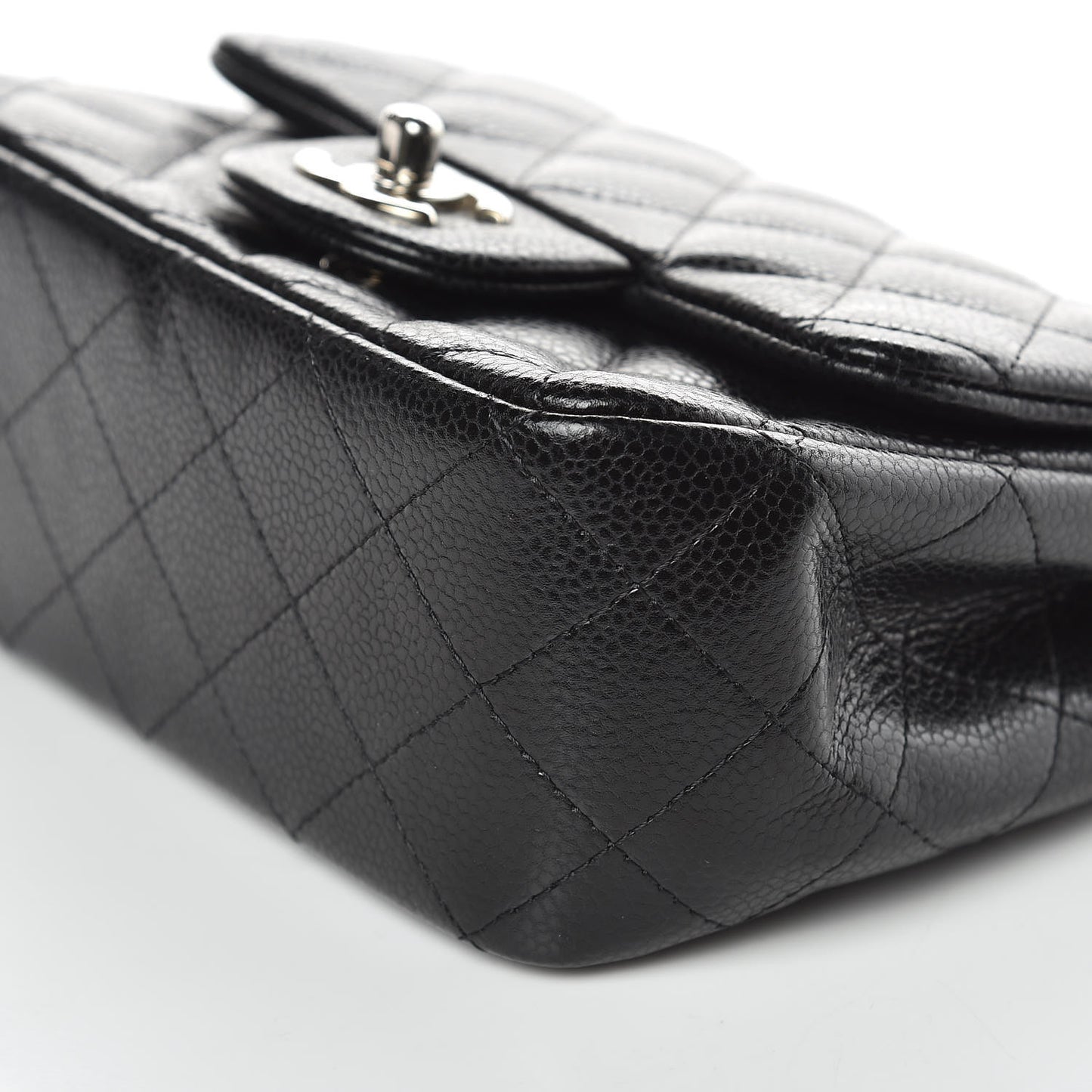 Caviar Quilted Mini Square Flap Black