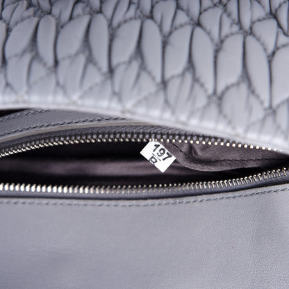 Miu Miu Nappa Matelasse Bi-Color Crystal Flap Clutch Astrale Grey 7 of 10