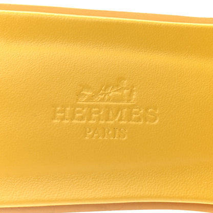 Hermes Epsom Oran Sandals 37 Jaune Sable 7 of 8