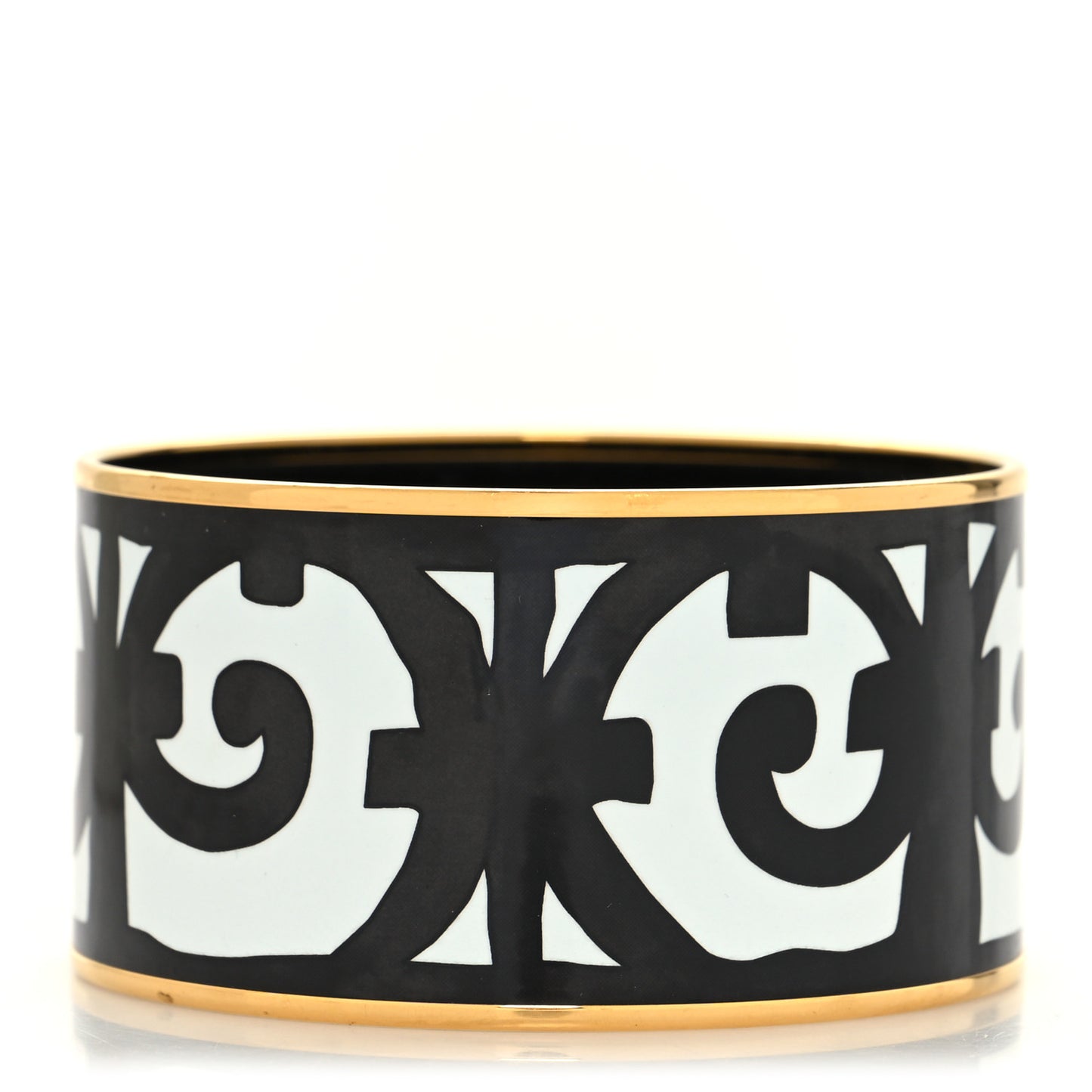 Enamel Printed Extra Wide Balcons du Guadalquivir Bracelet 65 Black