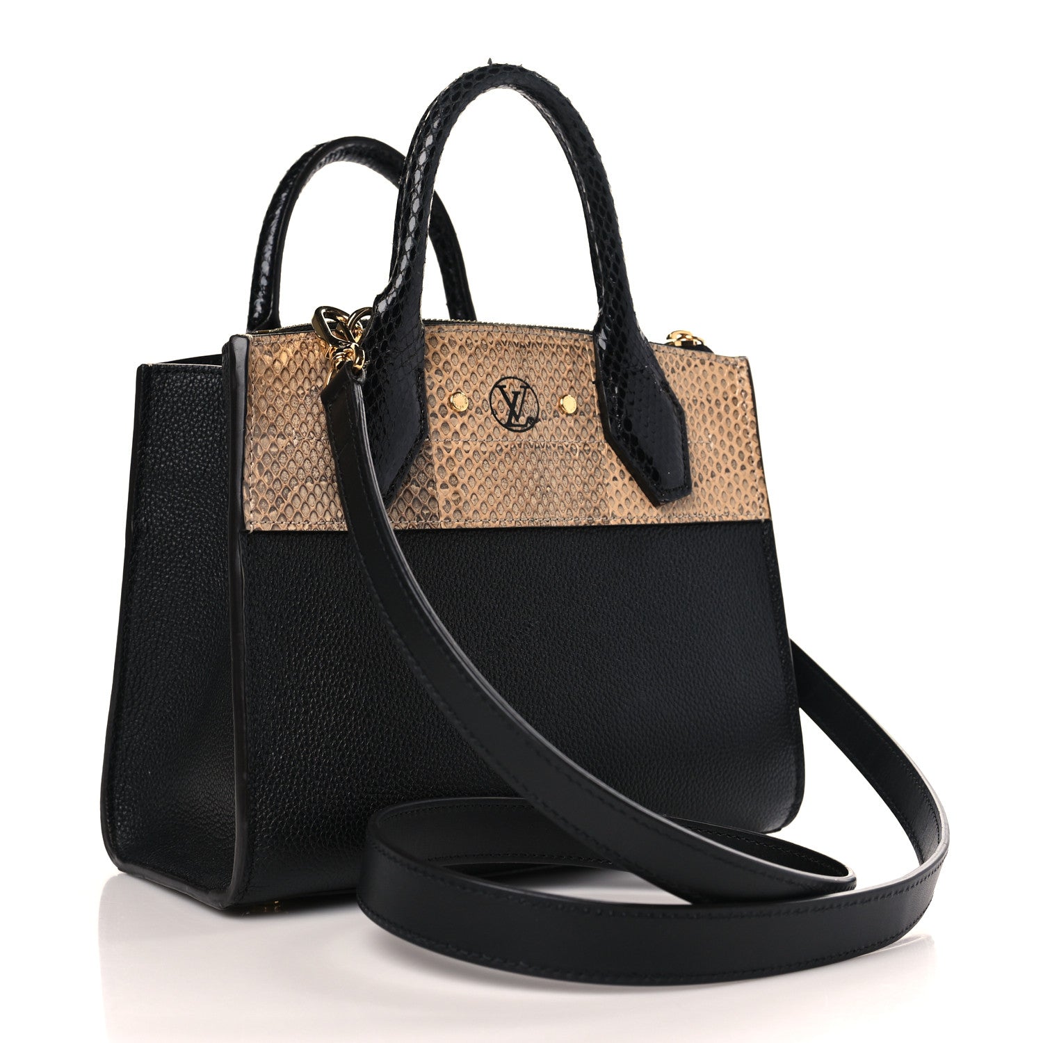 Louis Vuitton Calfskin Ayers City Steamer Mini Black 3 of 9