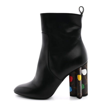 Louis Vuitton LV X YK Calfskin Monogram Silhouette Ankle Boots 37.5 Black 1 of 12