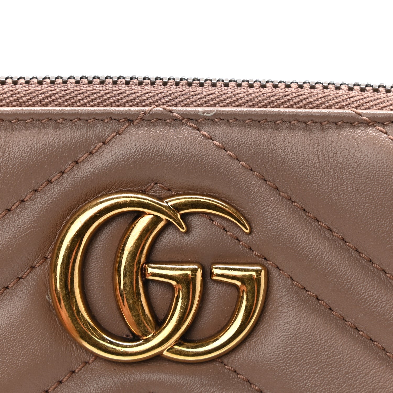 Gucci Calfskin Matelasse Mini GG Marmont Chain Bag Porcelain Rose 15 of 16