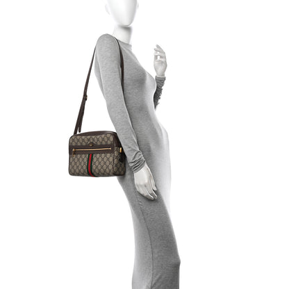 Gucci GG Supreme Monogram Web Small Ophidia Shoulder Bag Brown 3 of 10