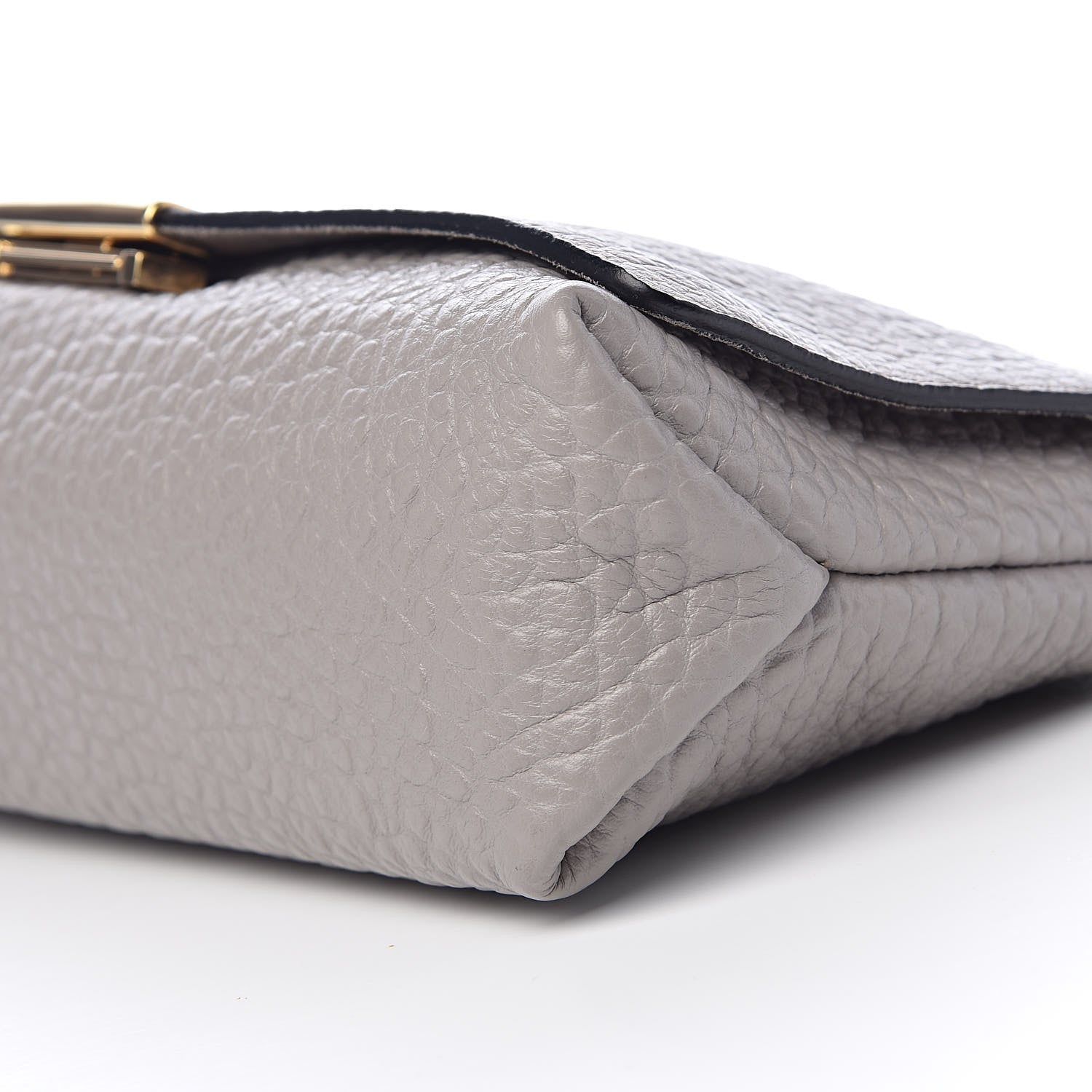 Burberry Signature Grain Medium Mildenhall Crossbody Bag Pale Grey 9 of 10