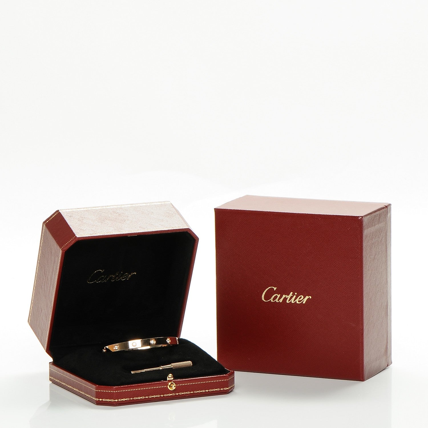 Cartier 18K Pink Gold 10 Diamond LOVE Bracelet 18 7 of 7