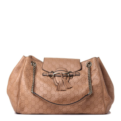 Gucci Guccissima Medium Emily Shoulder Bag Camelia 1 of 11