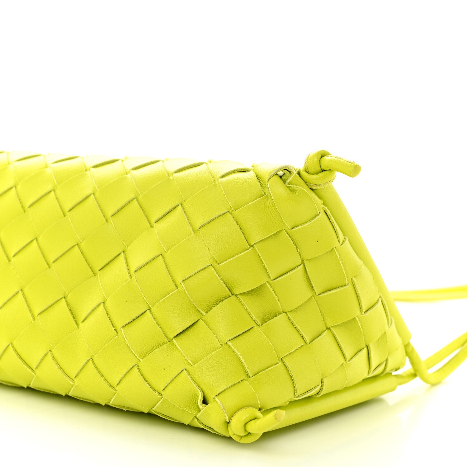 Bottega Veneta Nappa Intrecciato Pouch On Strap Acid Kiwi 9 of 11