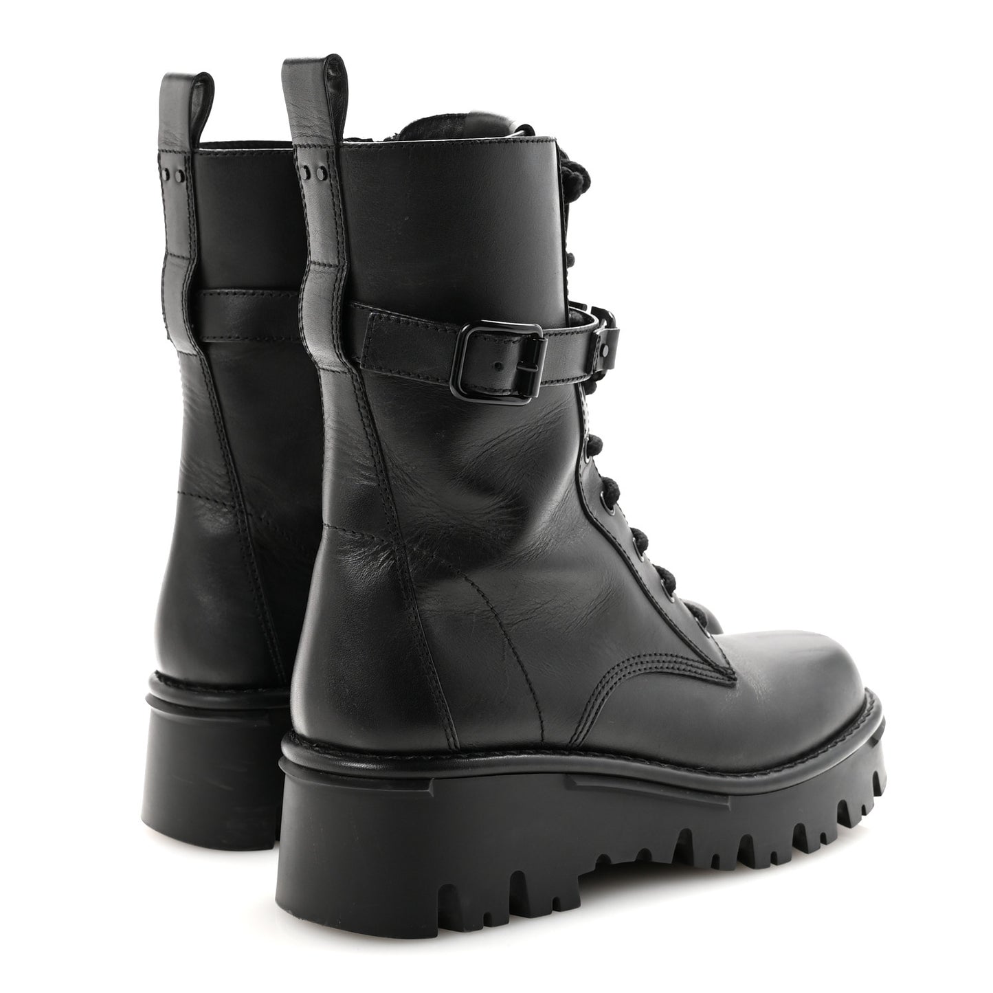 Calfskin Vlogo 30/50mm Combat Boots 39.5 Black