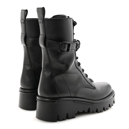 Valentino Garavani Calfskin Vlogo 30/50mm Combat Boots 39.5 Black 5 of 9