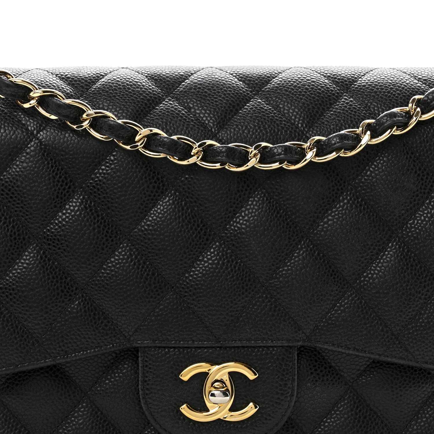 Chanel Caviar Quilted Jumbo Double Flap Black 8 of 17