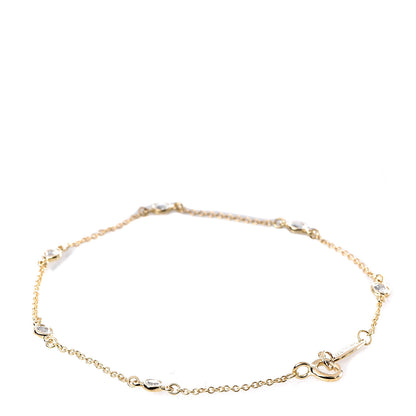 Tiffany 18K Yellow Gold Diamond .30ctw Elsa Peretti Diamonds by the Yard Station Bracelet 3 of 7