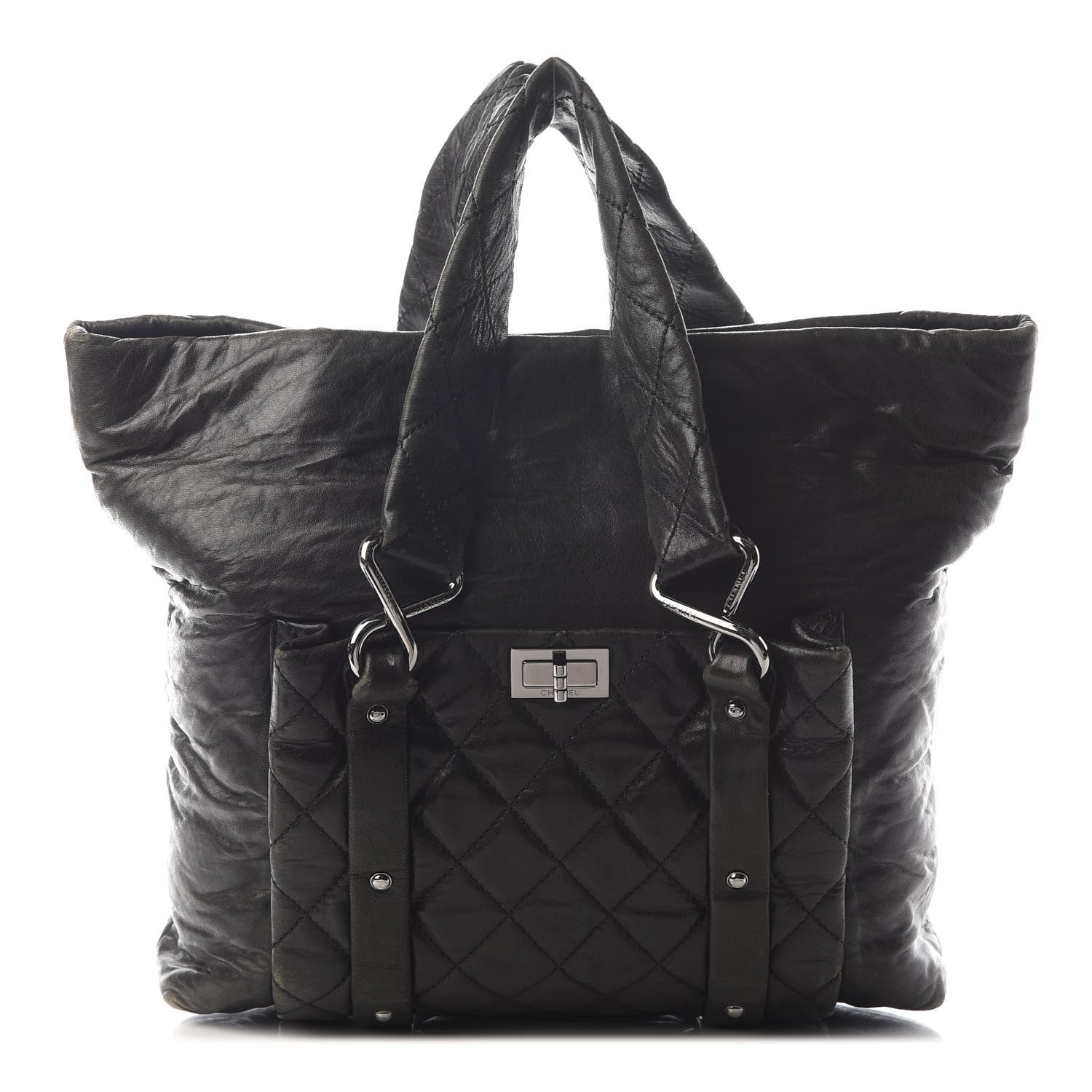 Chanel Lambskin Quilted 8 Knots Tote Black 1 of 12