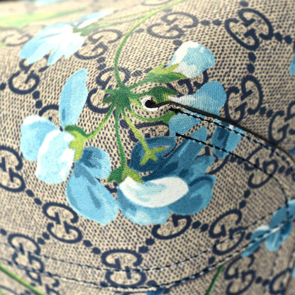 Gucci GG Supreme Monogram Blooms Medium Reversible Tote Beige Blue Navy 10 of 19