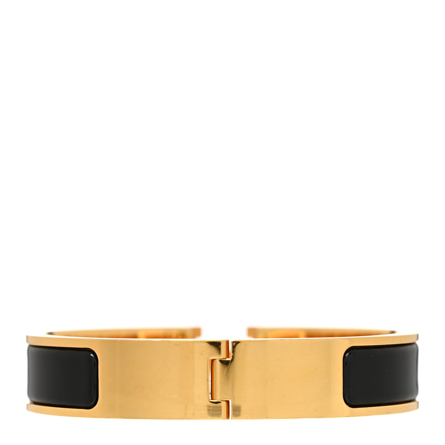 Enamel Narrow Clic Clac H Bracelet PM Black