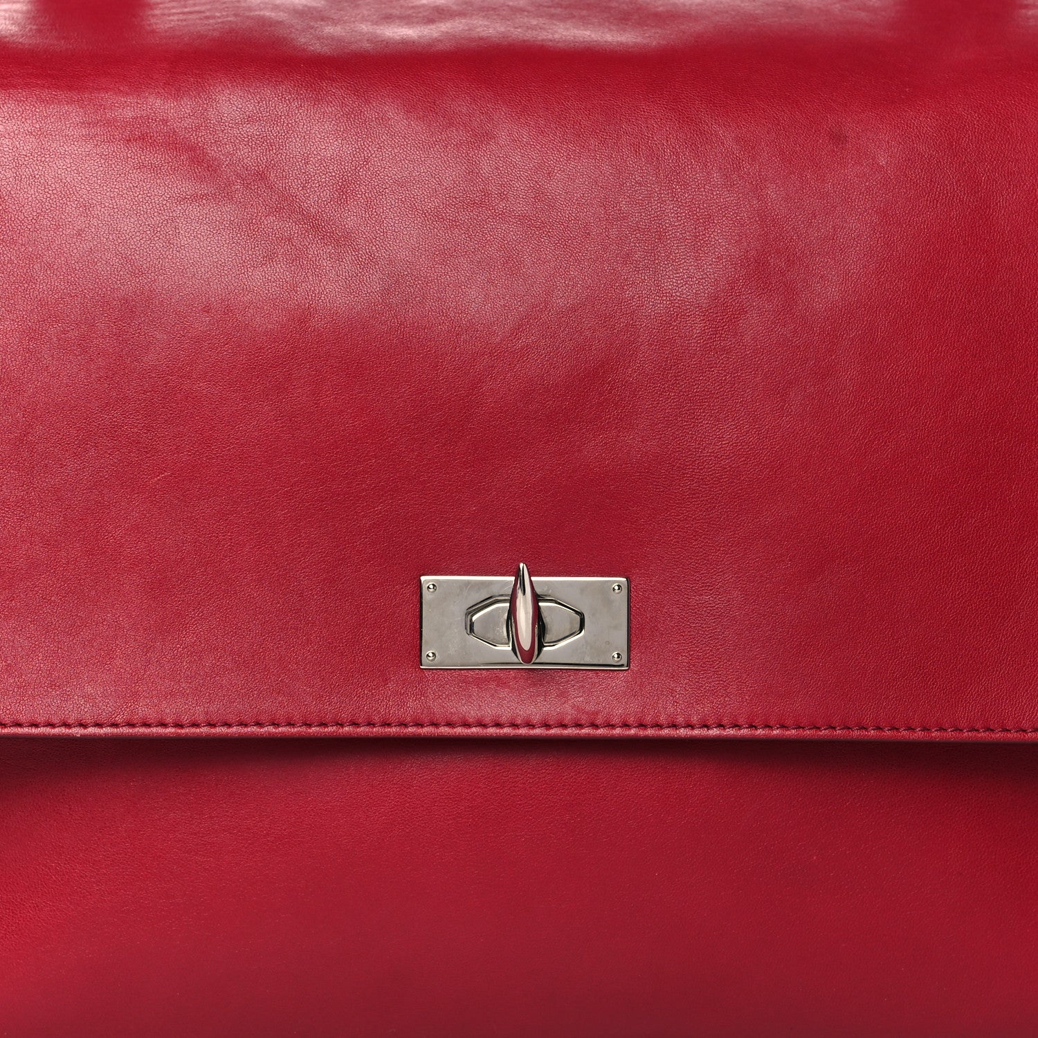 Givenchy Lambskin Medium Shark Lock Satchel Red 8 of 13