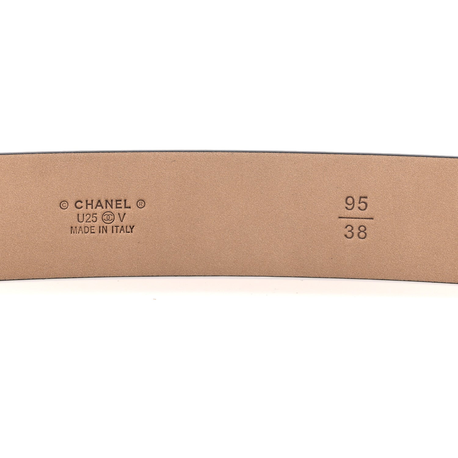 Chanel Calfskin Belt 95 38 Black 5 of 5