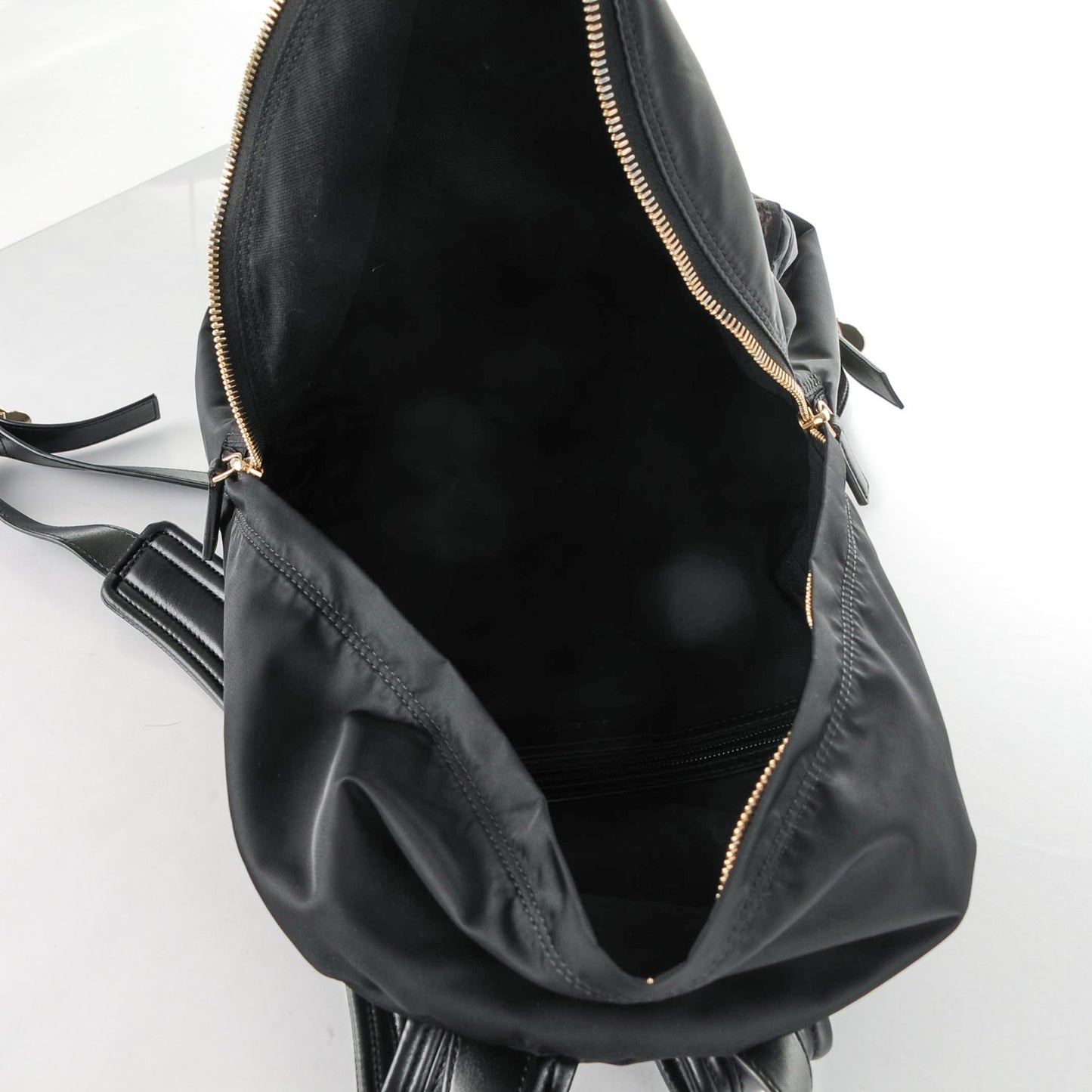Nylon Calfskin Madonna Backpack Black