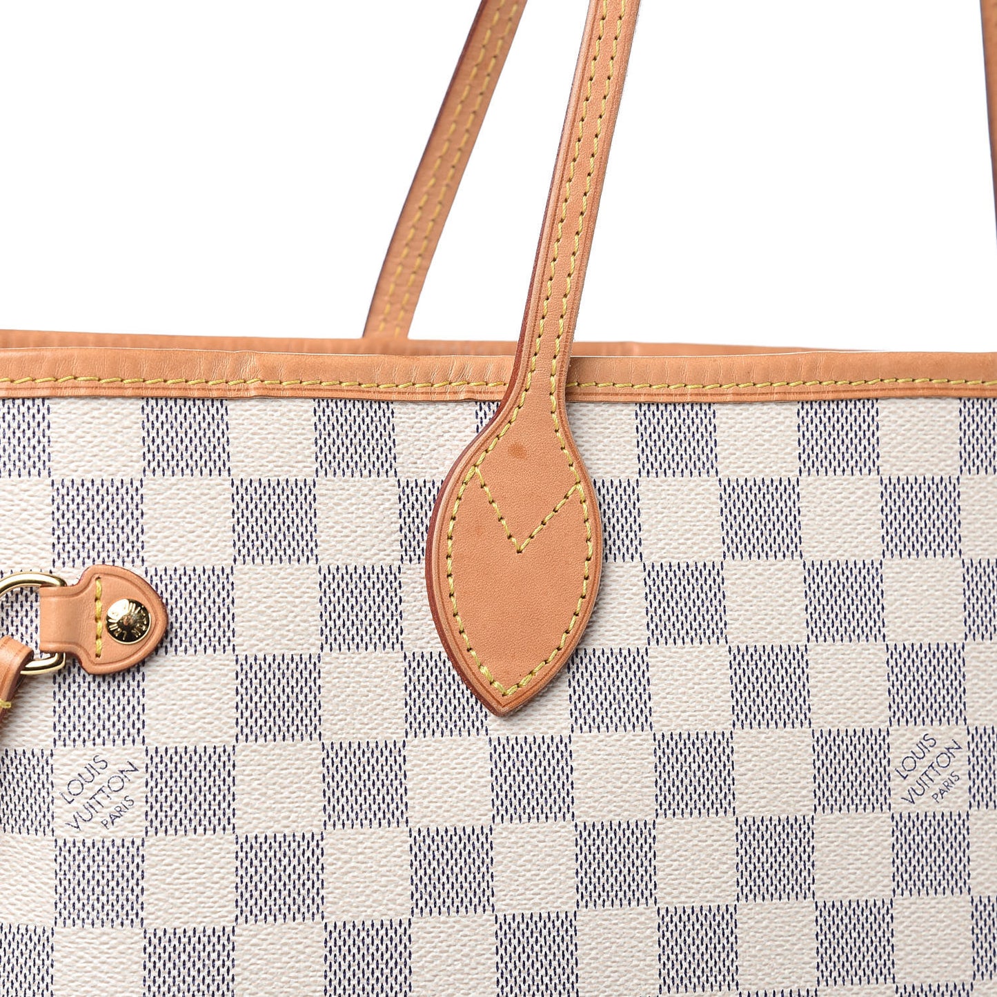 Damier Azur Neo Neverfull MM Rose Ballerine