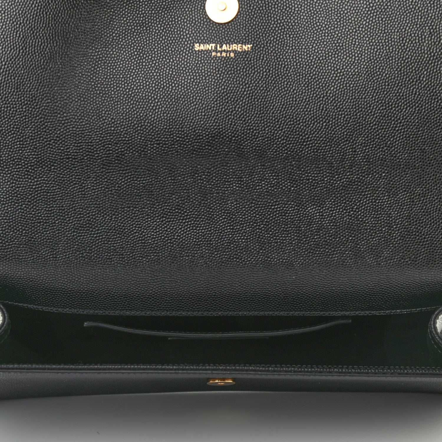 Saint Laurent Grain De Poudre Monogram Cassandre Clutch Black 8 of 15