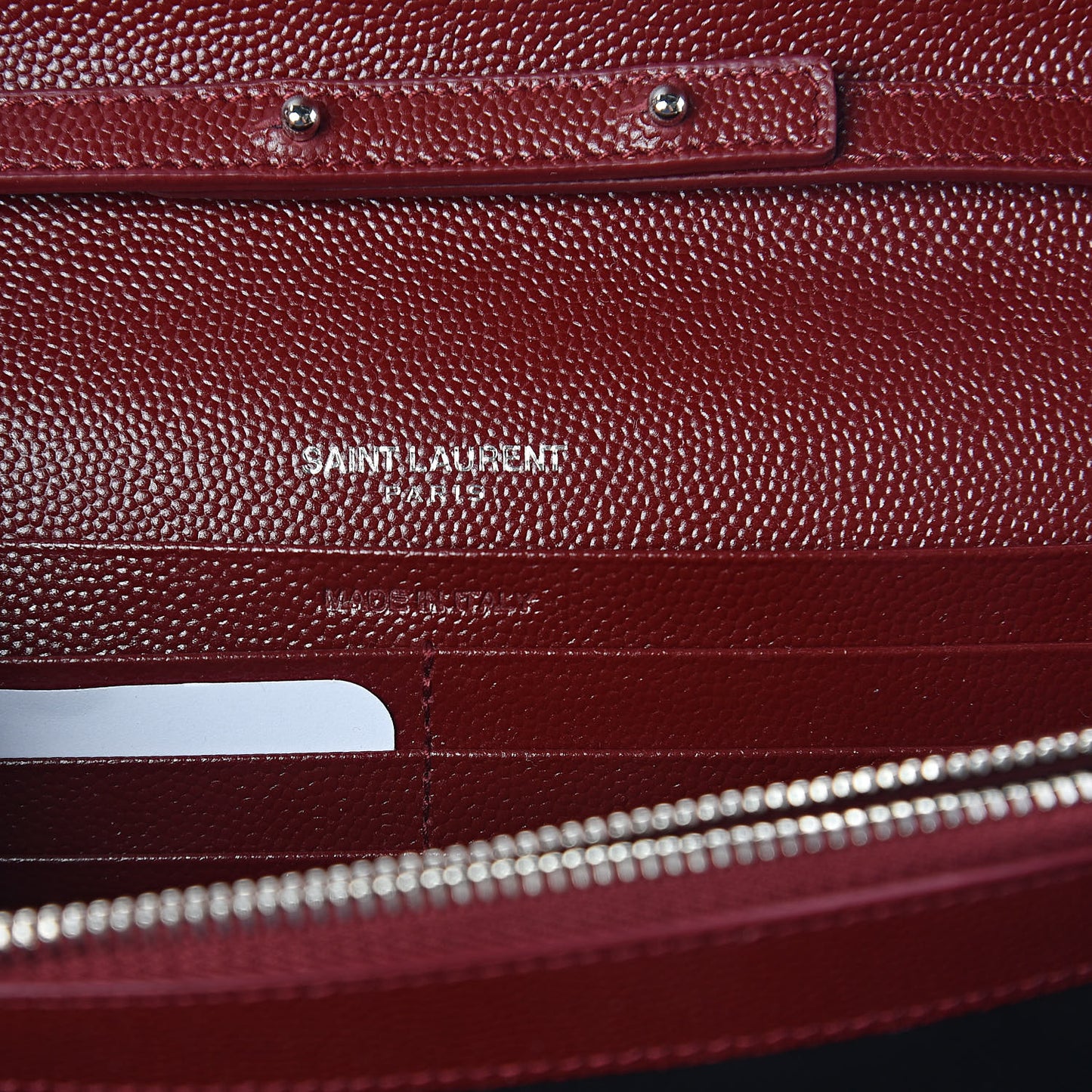 Grain De Poudre Matelasse Chevron Monogram Chain Wallet Palissandre