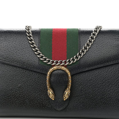 Gucci Calfskin Web Mini Dionysus Chain Wallet Black 8 of 13