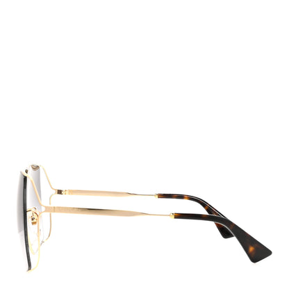 Gucci Metal Square Frame Sunglasses GG0817S Gold 6 of 16