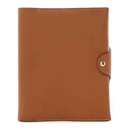 Hermes Togo Ulysse MM Notebook Cover Gold 1 of 7