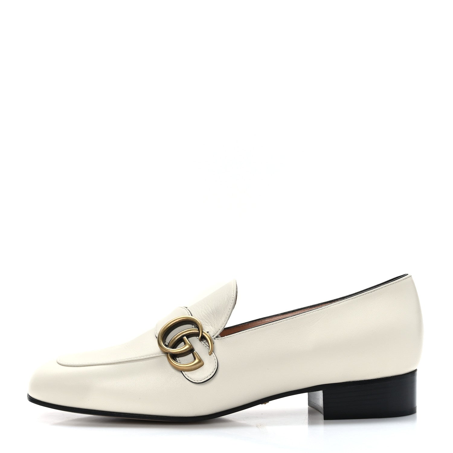 Gucci Malaga Kid Womens GG Marmont Loafers 38 Mystic White 1 of 8