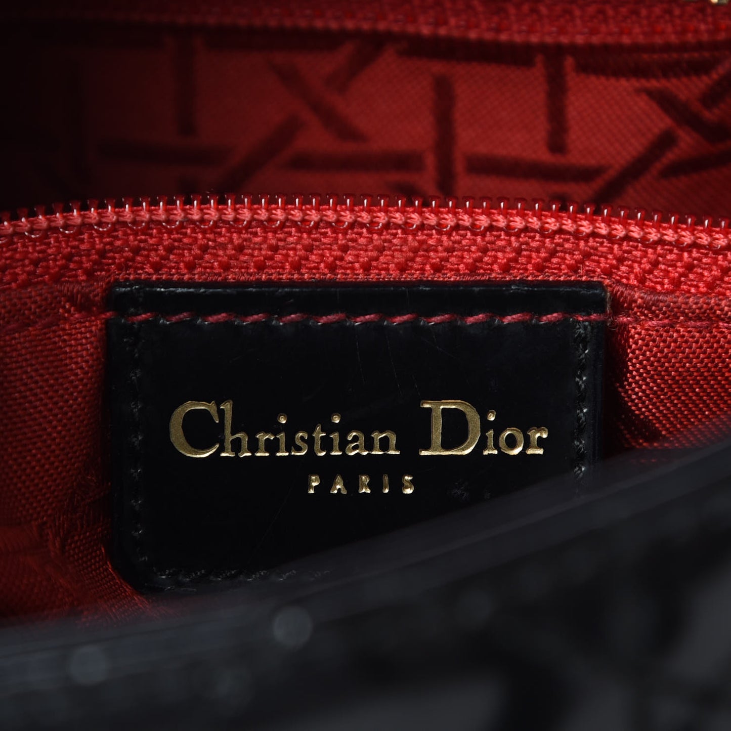 Patent Cannage Medium Lady Dior Black