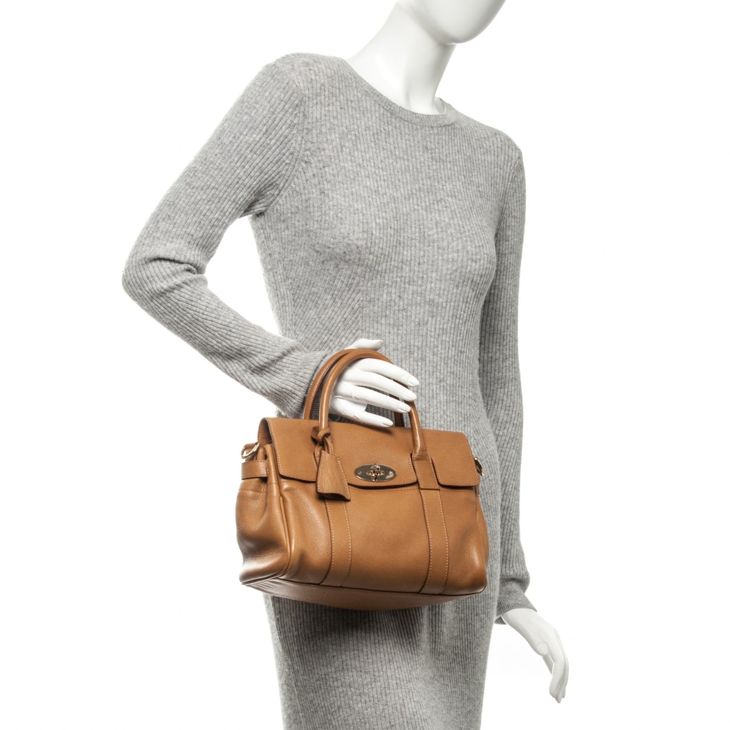 Mulberry Glossy Buffalo Small Bayswater Fudge 2 of 7