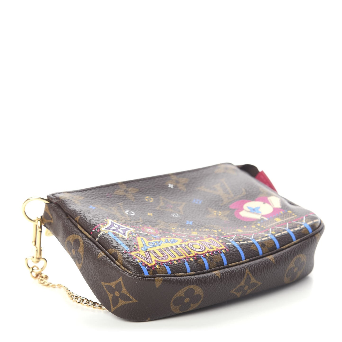 Monogram 2020 Christmas Animation Roller Coaster Mini Pochette Accessories Pivoine