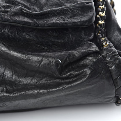 MCM Lambskin Flap Bag Black 11 of 12